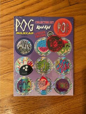 Vintage POG Milkcap Collector Set - Holographic Designs - 90s Nostalgia-Sealed